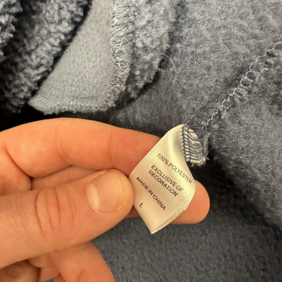 Koolaburra By UGG Hoodie Womens Large Blue Sherpa Fleece Henley Pullover Pockets - Picture 4 of 8